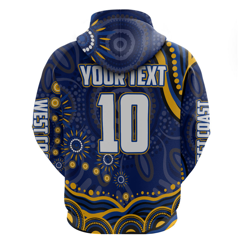 Personalized West Coast Eagles AFL Mascot Hoodie Aboriginal Dot Art - Dreamtime Football Mascot