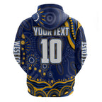 Personalized West Coast Eagles AFL Mascot Hoodie Aboriginal Dot Art - Dreamtime Football Mascot