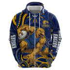 Personalized West Coast Eagles AFL Mascot Hoodie Aboriginal Dot Art - Dreamtime Football Mascot
