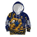 Personalized West Coast Eagles AFL Mascot Kid Hoodie Aboriginal Dot Art - Dreamtime Football Mascot