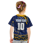 Personalized West Coast Eagles AFL Mascot Kid T Shirt Aboriginal Dot Art - Dreamtime Football Mascot