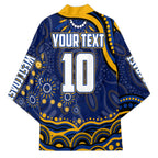 Personalized West Coast Eagles AFL Mascot Kimono Aboriginal Dot Art - Dreamtime Football Mascot