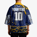Personalized West Coast Eagles AFL Mascot Kimono Aboriginal Dot Art - Dreamtime Football Mascot