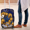 Personalized West Coast Eagles AFL Mascot Luggage Cover Aboriginal Dot Art - Dreamtime Football Mascot