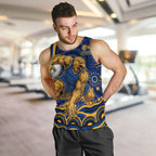 Personalized West Coast Eagles AFL Mascot Men Tank Top Aboriginal Dot Art - Dreamtime Football Mascot