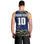 Personalized West Coast Eagles AFL Mascot Men Tank Top Aboriginal Dot Art - Dreamtime Football Mascot