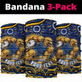Personalized West Coast Eagles AFL Mascot Neck Gaiter Aboriginal Dot Art - Dreamtime Football Mascot
