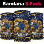 Personalized West Coast Eagles AFL Mascot Neck Gaiter Aboriginal Dot Art - Dreamtime Football Mascot