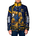 Personalized West Coast Eagles AFL Mascot Padded Jacket Aboriginal Dot Art - Dreamtime Football Mascot