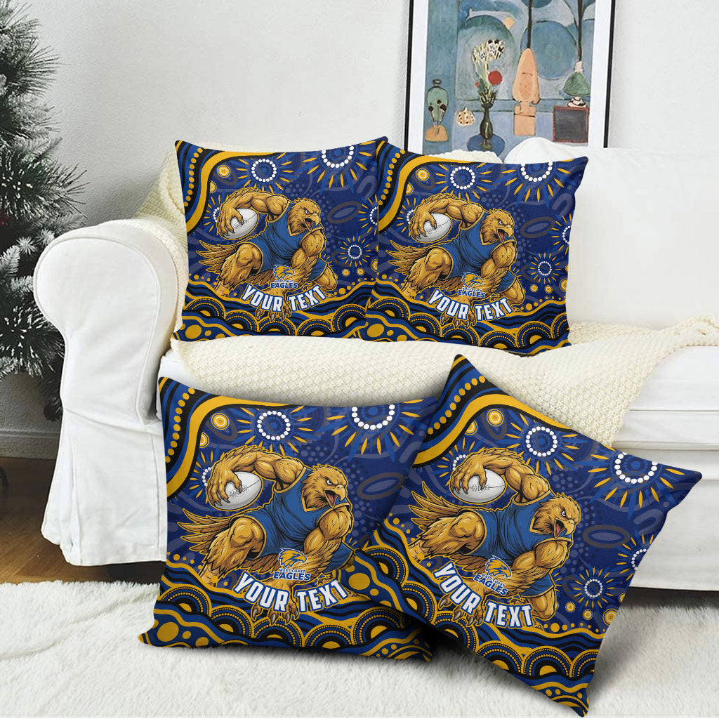Personalized West Coast Eagles AFL Mascot Pillow Cover Aboriginal Dot Art - Dreamtime Football Mascot