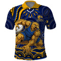 Personalized West Coast Eagles AFL Mascot Polo Shirt Aboriginal Dot Art - Dreamtime Football Mascot