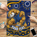Personalized West Coast Eagles AFL Mascot Puzzle Aboriginal Dot Art - Dreamtime Football Mascot