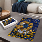 Personalized West Coast Eagles AFL Mascot Puzzle Aboriginal Dot Art - Dreamtime Football Mascot