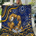 Personalized West Coast Eagles AFL Mascot Quilt Aboriginal Dot Art - Dreamtime Football Mascot