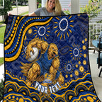 Personalized West Coast Eagles AFL Mascot Quilt Aboriginal Dot Art - Dreamtime Football Mascot