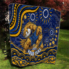 Personalized West Coast Eagles AFL Mascot Quilt Aboriginal Dot Art - Dreamtime Football Mascot