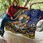 Personalized West Coast Eagles AFL Mascot Quilt Aboriginal Dot Art - Dreamtime Football Mascot