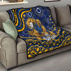 Personalized West Coast Eagles AFL Mascot Quilt Aboriginal Dot Art - Dreamtime Football Mascot