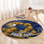 Personalized West Coast Eagles AFL Mascot Round Carpet Aboriginal Dot Art - Dreamtime Football Mascot