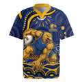 Personalized West Coast Eagles AFL Mascot Rugby Jersey Aboriginal Dot Art - Dreamtime Football Mascot