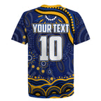 Personalized West Coast Eagles AFL Mascot Rugby Jersey Aboriginal Dot Art - Dreamtime Football Mascot