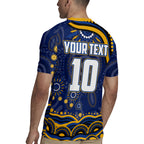 Personalized West Coast Eagles AFL Mascot Rugby Jersey Aboriginal Dot Art - Dreamtime Football Mascot