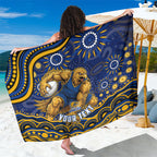 Personalized West Coast Eagles AFL Mascot Sarong Aboriginal Dot Art - Dreamtime Football Mascot