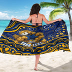Personalized West Coast Eagles AFL Mascot Sarong Aboriginal Dot Art - Dreamtime Football Mascot