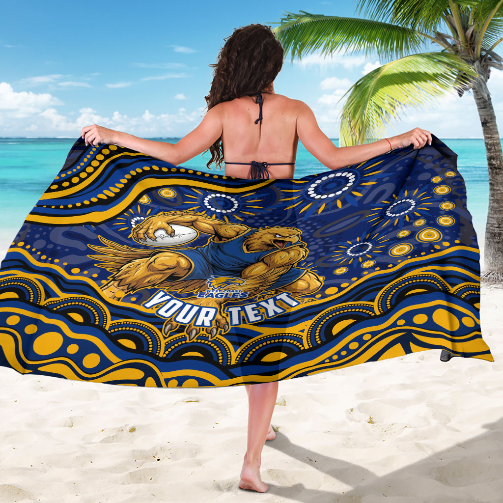 Personalized West Coast Eagles AFL Mascot Sarong Aboriginal Dot Art - Dreamtime Football Mascot