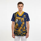 Personalized West Coast Eagles AFL Mascot Scrub Top Aboriginal Dot Art - Dreamtime Football Mascot
