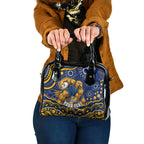 Personalized West Coast Eagles AFL Mascot Shoulder Handbag Aboriginal Dot Art - Dreamtime Football Mascot