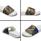 Personalized West Coast Eagles AFL Mascot Slide Sandals Aboriginal Dot Art - Dreamtime Football Mascot