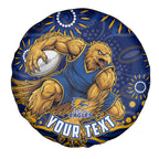 Personalized West Coast Eagles AFL Mascot Spare Tire Cover Aboriginal Dot Art - Dreamtime Football Mascot