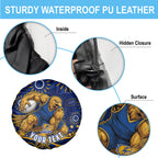 Personalized West Coast Eagles AFL Mascot Spare Tire Cover Aboriginal Dot Art - Dreamtime Football Mascot