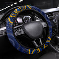 West Coast Eagles AFL Mascot Steering Wheel Cover Aboriginal Dot Art - Dreamtime Football Mascot