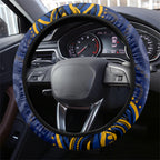 West Coast Eagles AFL Mascot Steering Wheel Cover Aboriginal Dot Art - Dreamtime Football Mascot