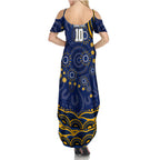 Personalized West Coast Eagles AFL Mascot Summer Maxi Dress Aboriginal Dot Art - Dreamtime Football Mascot