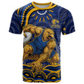 Personalized West Coast Eagles AFL Mascot T Shirt Aboriginal Dot Art - Dreamtime Football Mascot