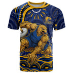 Personalized West Coast Eagles AFL Mascot T Shirt Aboriginal Dot Art - Dreamtime Football Mascot