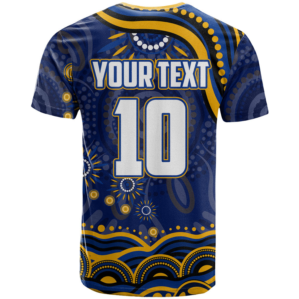 Personalized West Coast Eagles AFL Mascot T Shirt Aboriginal Dot Art - Dreamtime Football Mascot