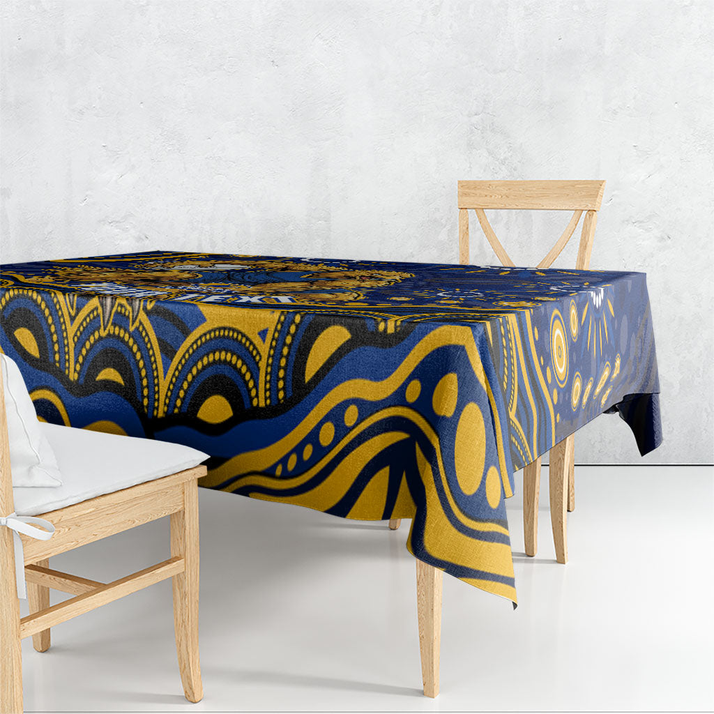 Personalized West Coast Eagles AFL Mascot Tablecloth Aboriginal Dot Art - Dreamtime Football Mascot