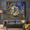 Personalized West Coast Eagles AFL Mascot Tapestry Aboriginal Dot Art - Dreamtime Football Mascot