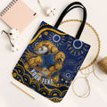 Personalized West Coast Eagles AFL Mascot Tote Bag Aboriginal Dot Art - Dreamtime Football Mascot