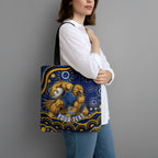 Personalized West Coast Eagles AFL Mascot Tote Bag Aboriginal Dot Art - Dreamtime Football Mascot
