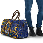 Personalized West Coast Eagles AFL Mascot Travel Bag Aboriginal Dot Art - Dreamtime Football Mascot
