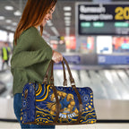 Personalized West Coast Eagles AFL Mascot Travel Bag Aboriginal Dot Art - Dreamtime Football Mascot