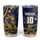 Personalized West Coast Eagles AFL Mascot Tumbler Cup Aboriginal Dot Art - Dreamtime Football Mascot