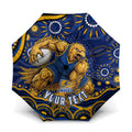 Personalized West Coast Eagles AFL Mascot Umbrella Aboriginal Dot Art - Dreamtime Football Mascot
