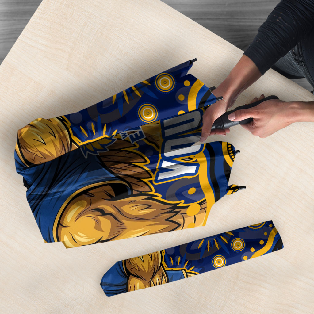 Personalized West Coast Eagles AFL Mascot Umbrella Aboriginal Dot Art - Dreamtime Football Mascot