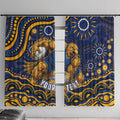 Personalized West Coast Eagles AFL Mascot Window Curtain Aboriginal Dot Art - Dreamtime Football Mascot